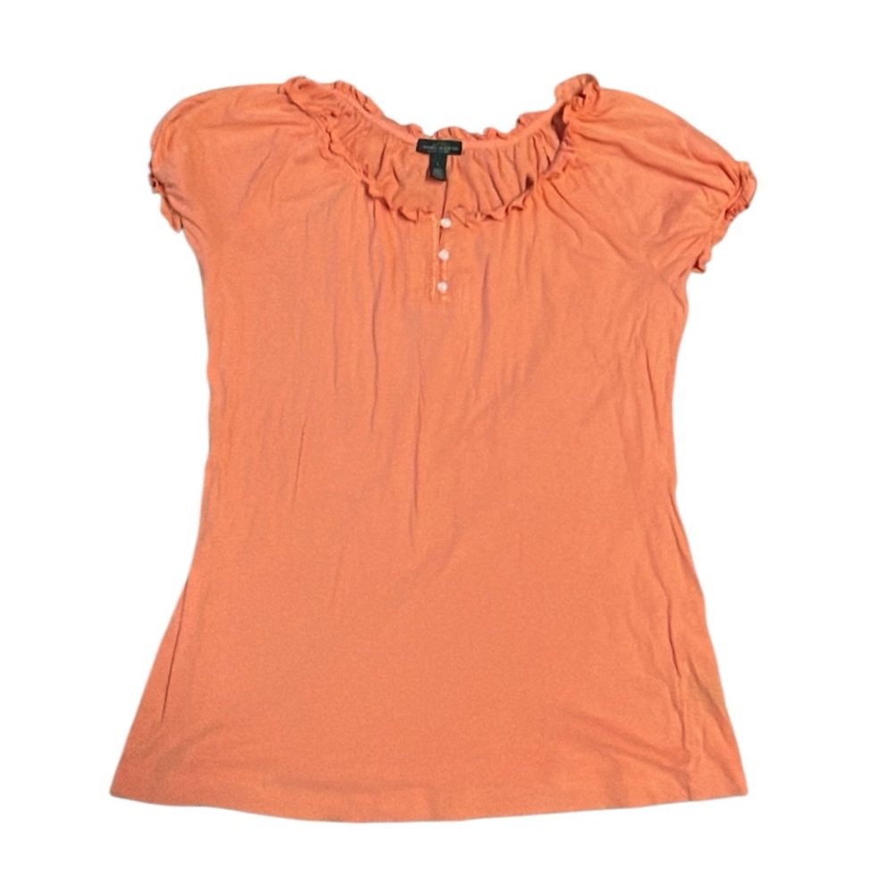 Ralph Lauren Orange Short Sleeve Top Size Large